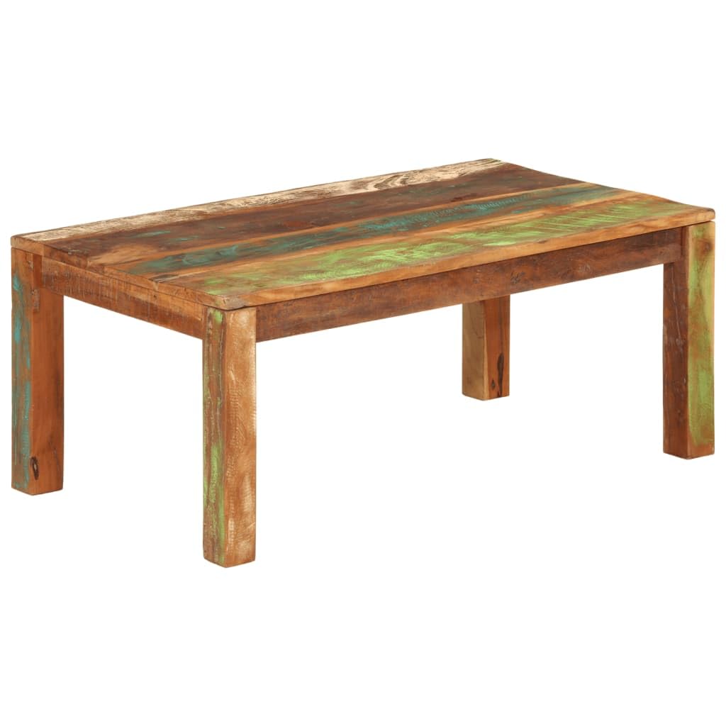 Homgoday Tavolino da caffè 100 x 55 x 40 cm, in legno massiccio di recupero, tavolino da tè per soggiorno, sala d'accoglienza degli ospiti, camera da letto e ufficio