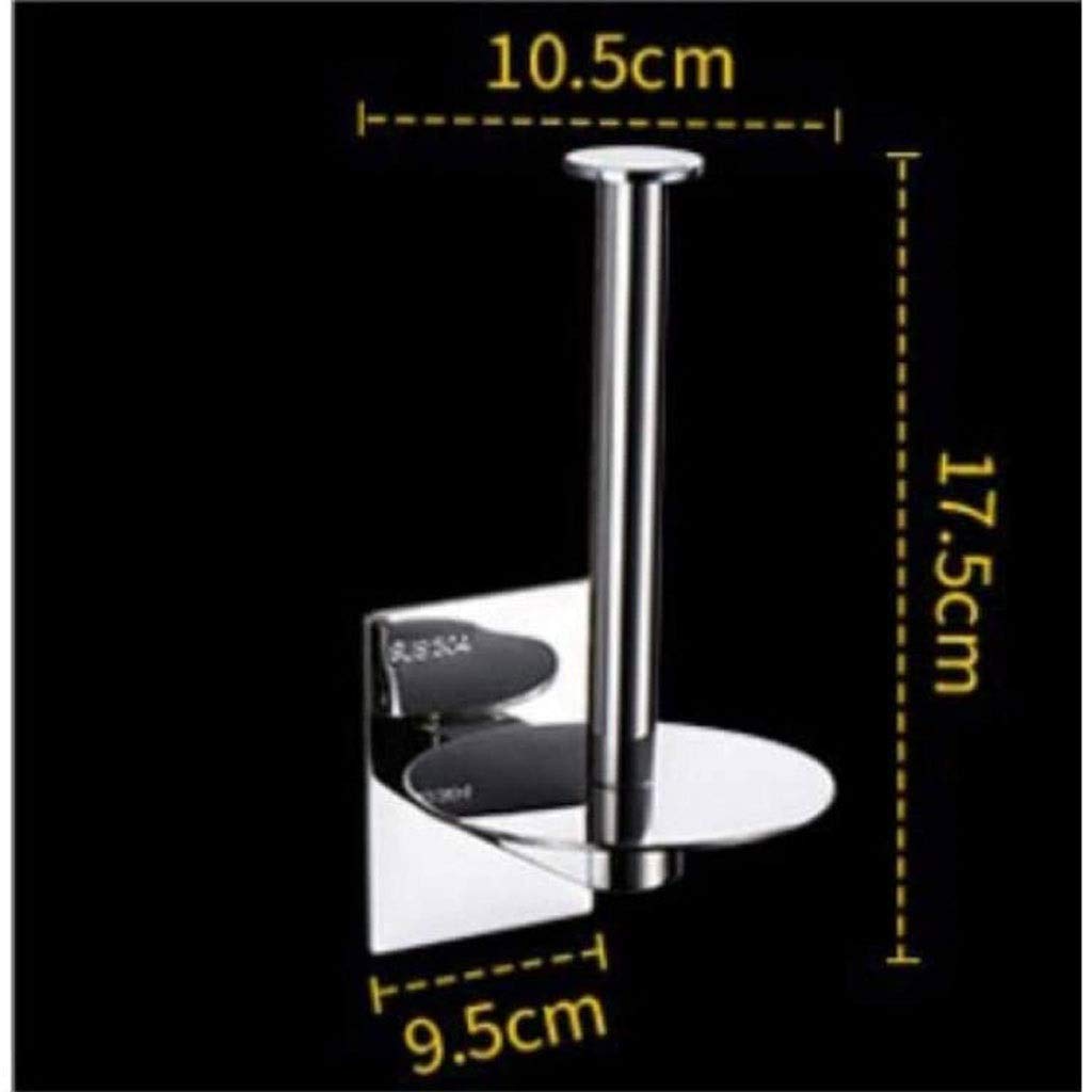 Supporto di Carta igienica, Porta Rotolo di Carta in Acciaio Inox Verticale portasciugamani Bagno Rack for Bobine di Carta