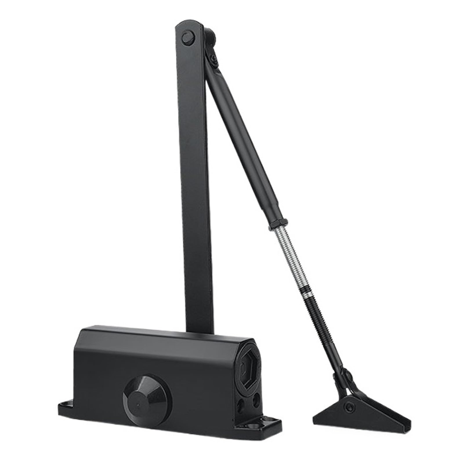 SWENEEN Adjustable Bedroom Door Closer Damping Buffer Door Stopper Speed Mute Closing For 25 To 65Kg Door Hardware Easy For Home Commercial Use (Black),Black