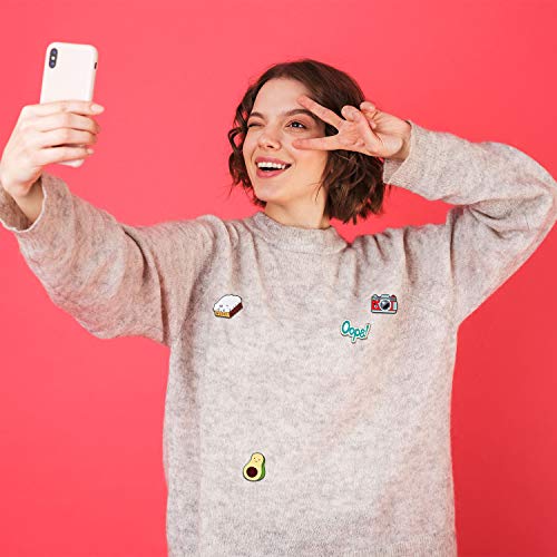 image for Hicarer 20 Pieces Cute Enamel Lapel Pin Set Cartoon Brooch Pin Badges 