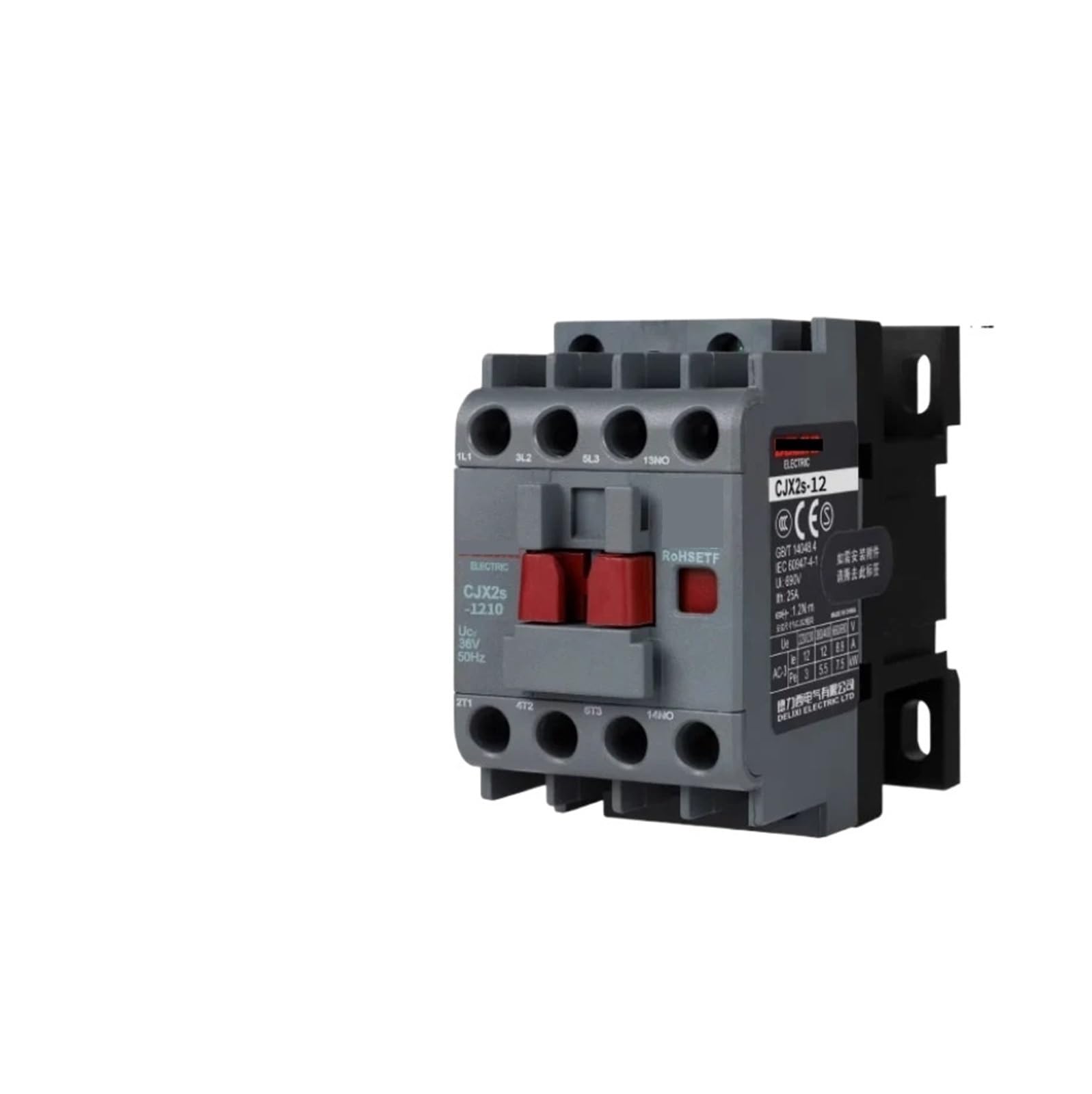 Contacteur AC 12A CJX2s-1210 1NO relais de puissance tripolaire bobine 36V