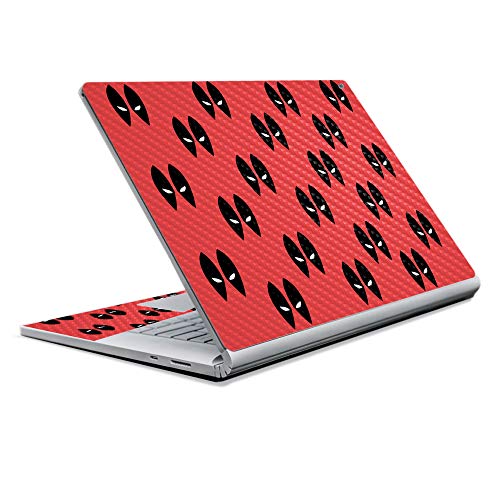 Image of MightySkins Carbon Fiber Skin for Microsoft Surface Book 2 13 inch (2017) - Dead Eyes Pool,Protective, Durable Textured Carbon Fiber Finish,Easy to Apply, Remove, and Change Styles,