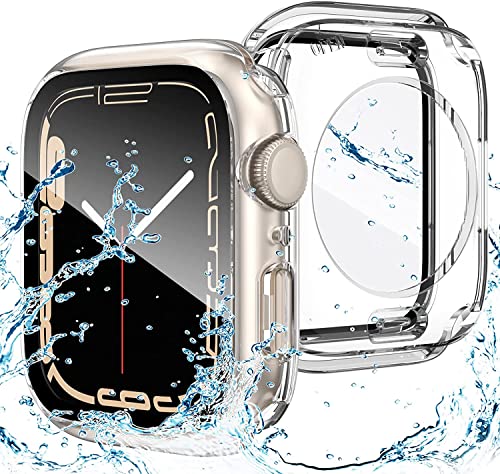 Jazolmky�y3 in 1�h���݌v�z�A�b�v���E�H�b�`�t���ی�t�B���� �h���P�[�X �Ή� Apple Watch Series 11/10/9/8/SE/7/6/5/4 45mm �p 360°�ی� �P�[�X �h���h�o�P�[�X PC�t���[�� ��̌^ �J�o�[ ��