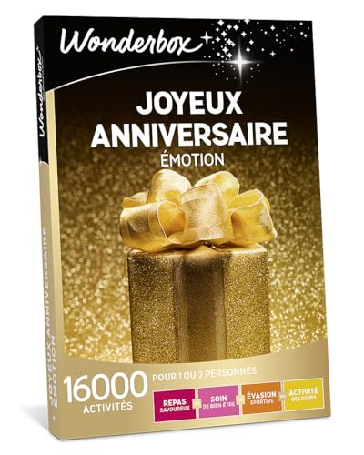 Wonderbox - Joyeux Anniversaire Émotion - Coffret Cadeau - Idée Cadeau Multi Activités