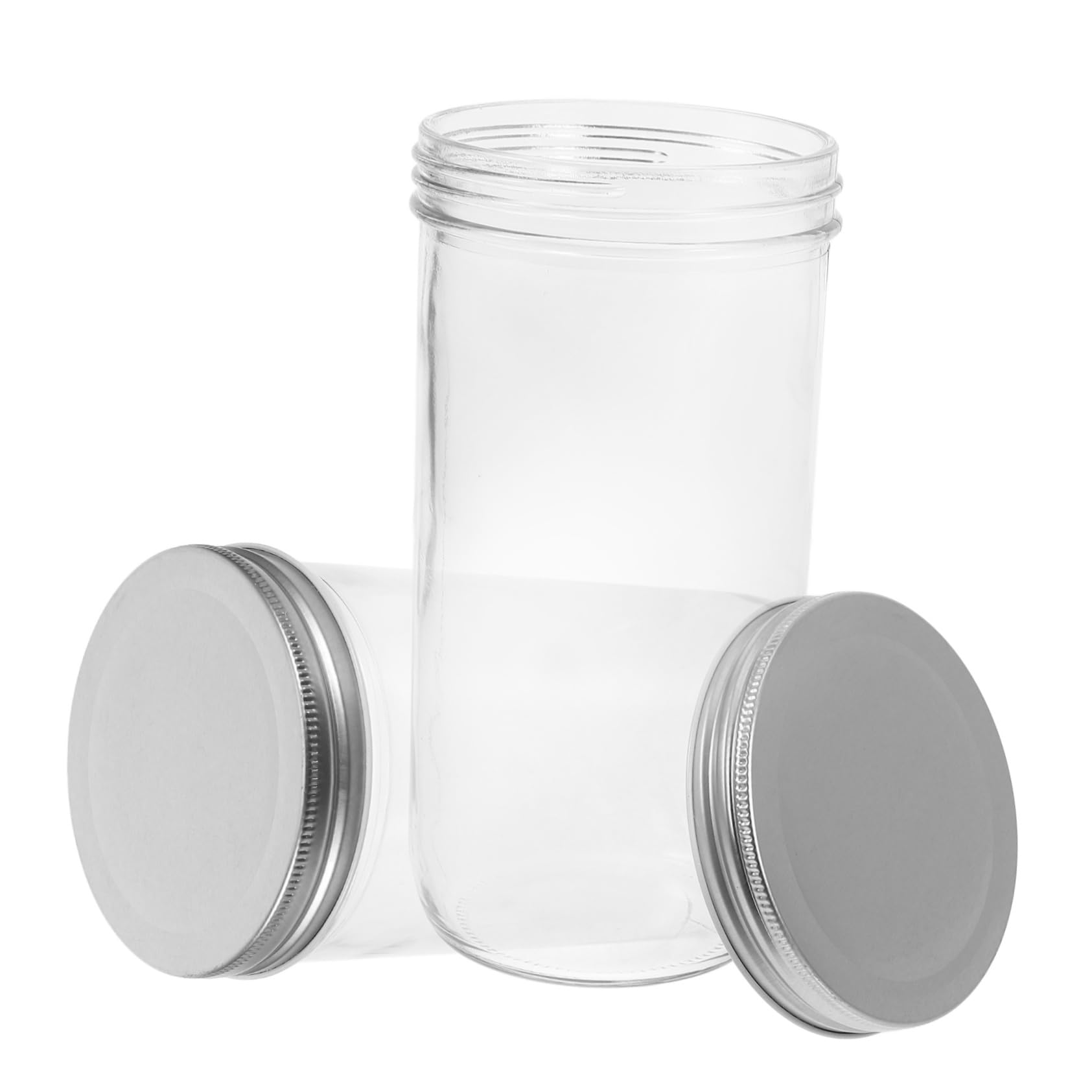 CIYODO 2pcs Storage Tank Household Pots Clear Dispensers for Home Honey Holder Glass Jar with Lid Spice Pots Spice Jars Honey Pots Household Glass