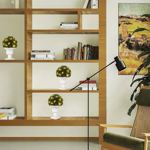 Sevenlove AB0231G 2 Pack Artificial Boxwood Topiary Ball thumb #4