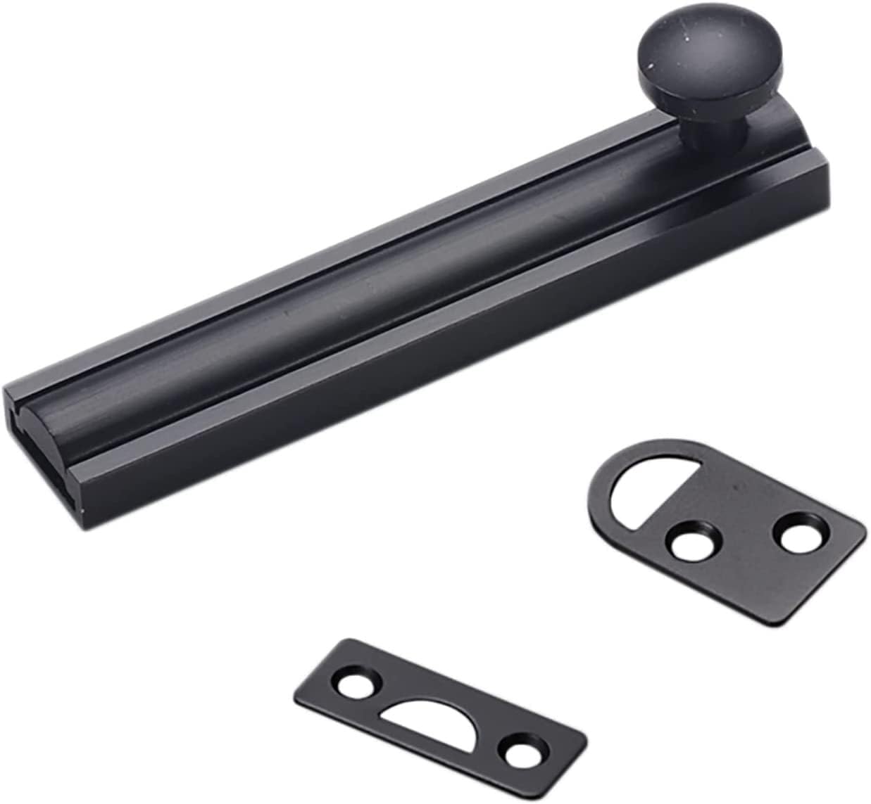 Sliding Lockfor Portable Door Lock, Solid Brass Surface Bolt, Brushed Finish Door Latch, Upgraded Slide Latch Lock for Chests, Cabinets, Windows, Fences(Size:3 inches) (Size : 3 inches)