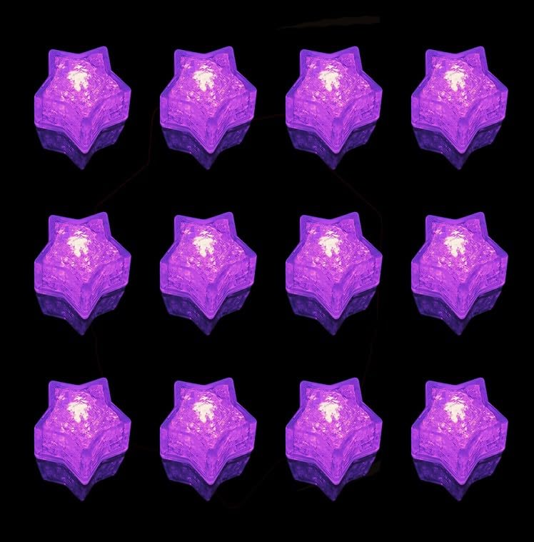12 Pcs Colorful Led Ice Cubes Sensor Waterproof Ice for Drinks Bar Supplies Halloween Christmas Wedding Home Decoration Party
