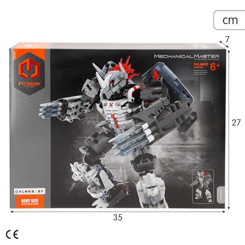 Colorbaby Im.Master - Set Da Costruzione, Robot Rinoceronte, 965 Pezzi, Design Articolato, Struttura Robusta, Montaggio Preciso E Divertente, 6 Anni E Più (85447) - 7