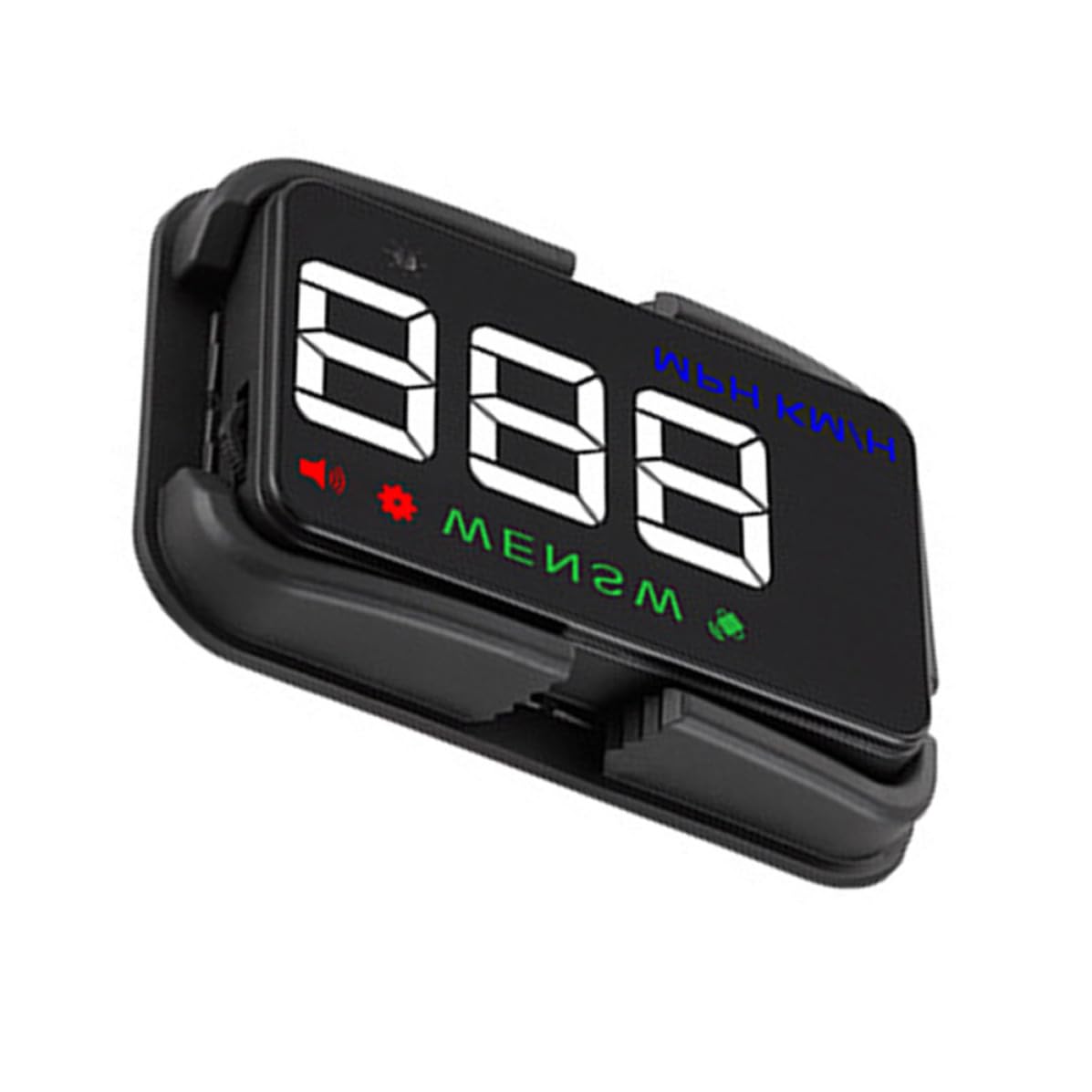 YARNOW Car Head-up Display Hud GPS Speedometer with Overspeed Alarm High Definition Abs Material Adjustable Brightness for Driving Safety