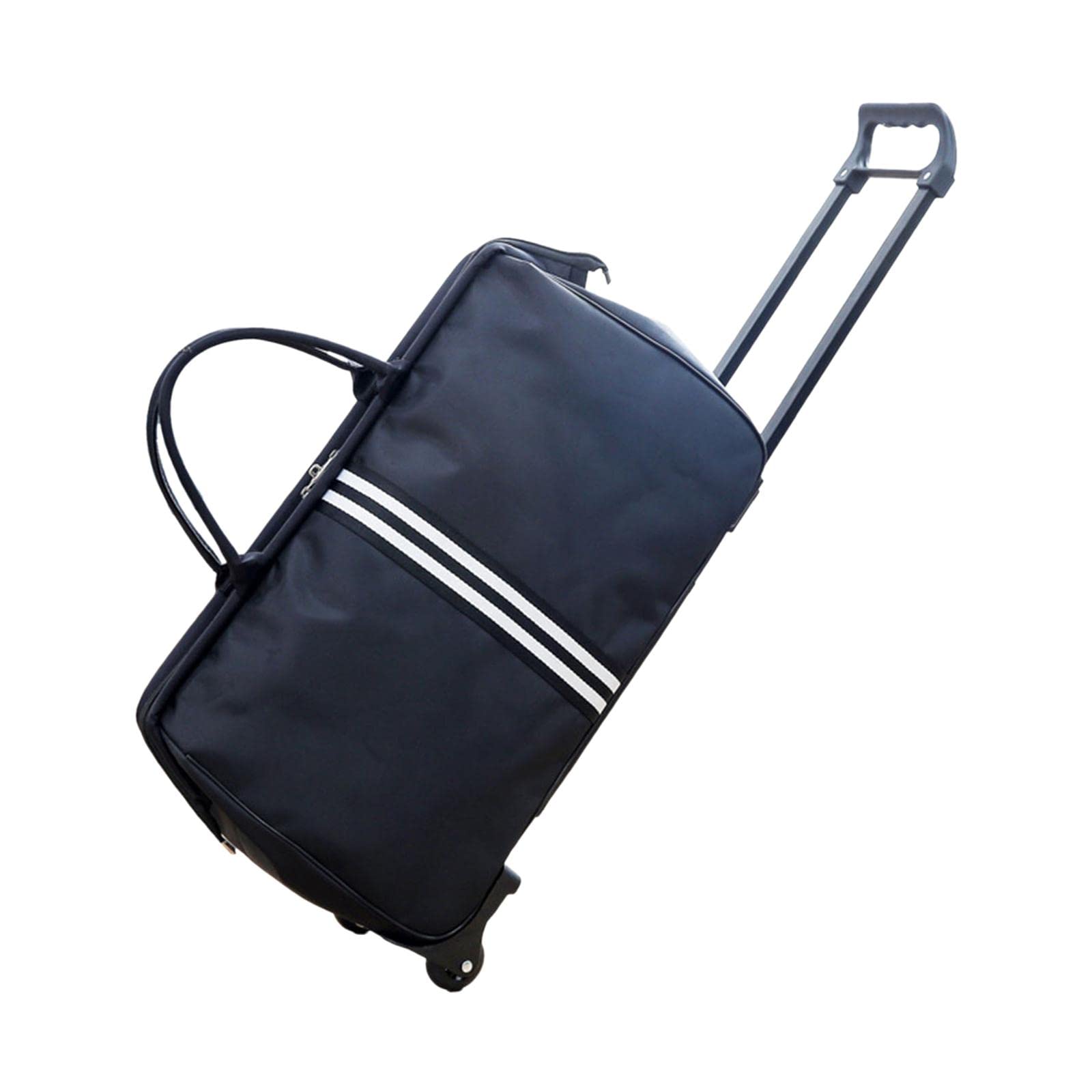 Wochenendtasche mit 2 Rädern Reißverschluss mit Griff Riemen Schuhe Seesack Tragetasche Verschleißfester Organizer Aufbewahrung wasserdichte, EIN
