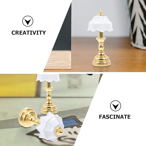 Miniatura 6 de Lámpara de escritorio LED, 2 piezas, lámpara de pie de mesa en miniatura, luz de mesita de noche, decoración de escritorio, accesorios de muebles