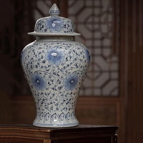 Vase pot à gingembre céramique bleu blanc pour sublimer une table vide - 2