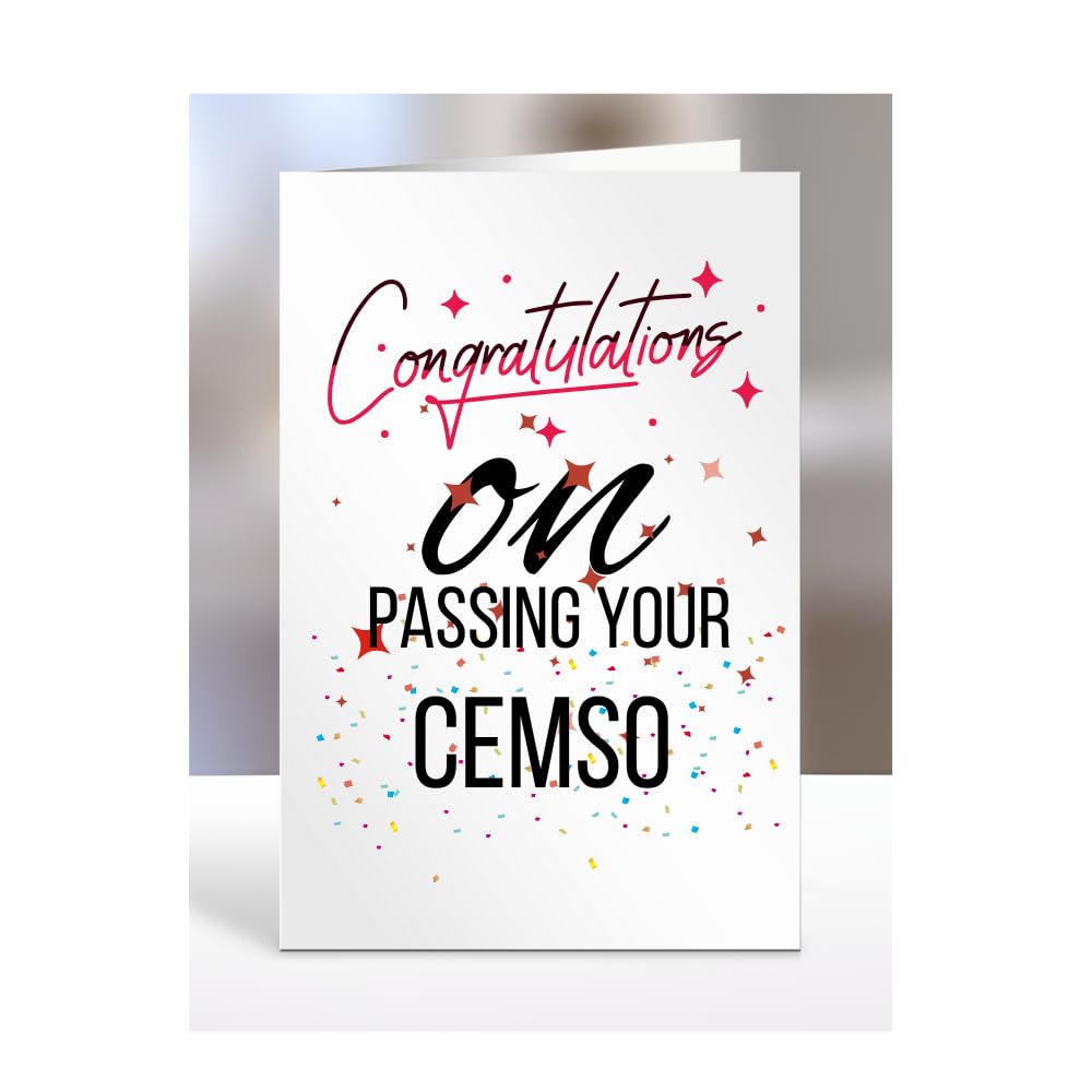 Congratulations on passing your CEMSO Card, Gifts for Men or Women, Presents for Christmas, Greetings Card, Him, Her, Female, Male, A5-115_22 — image 1