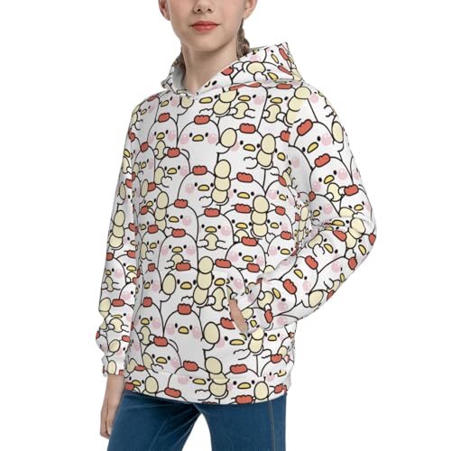 Cute Hen with Egg Kid Hoodies Boys Sweatshirts Girls Pullover with Pocket2