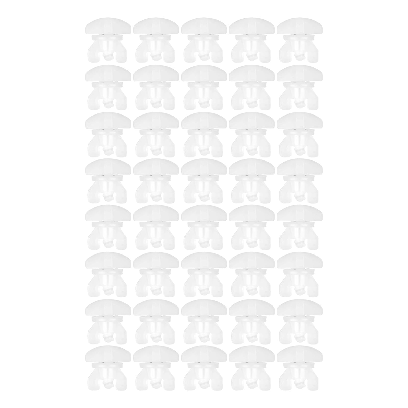 Yhplxyuus 20 / 40Pcs Curtain Rails Stoppers Curtain Replacement Accessories White PVC Gliders Drapery Rails Sliding Fasteners Slide Stoppers