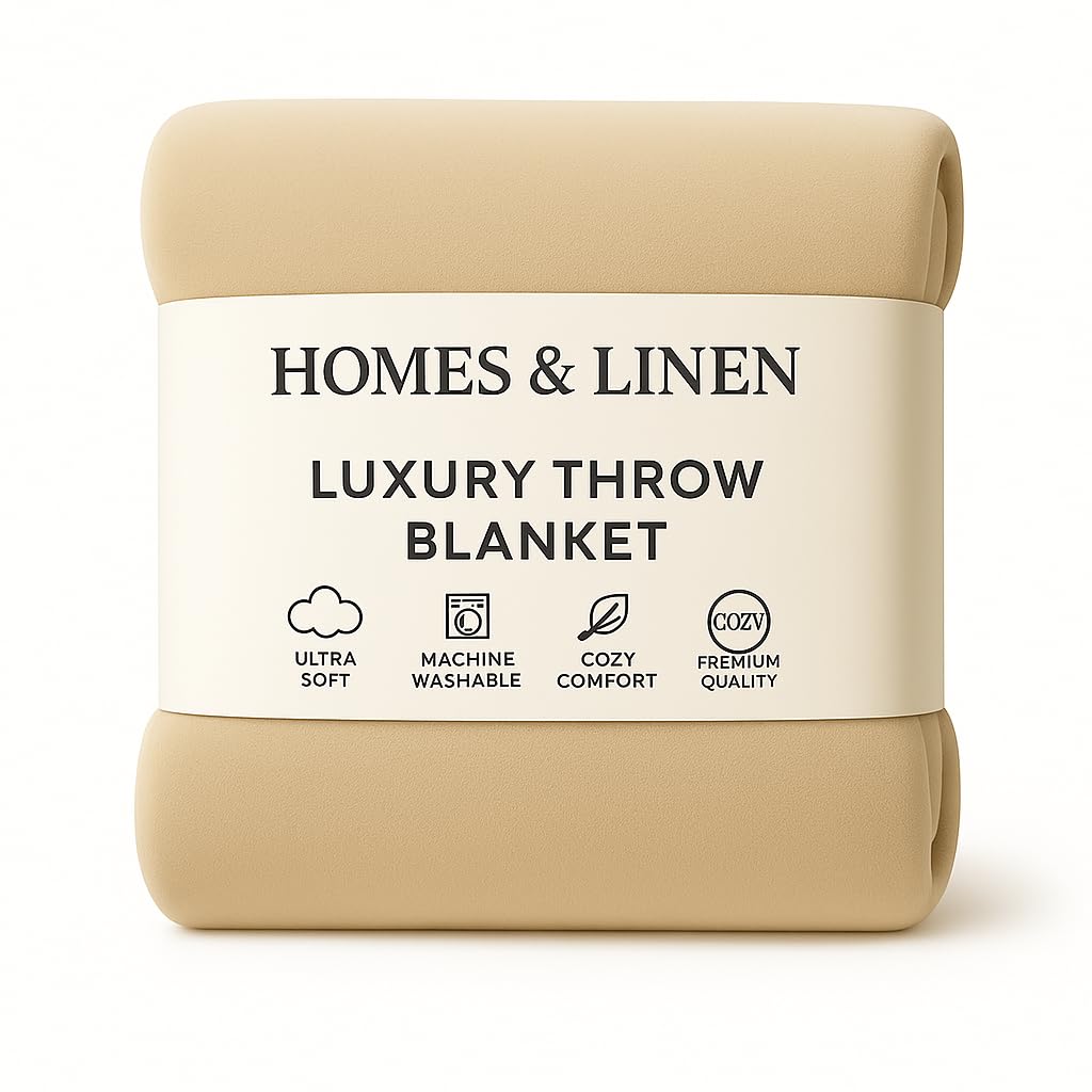 HOMES-LINEN Fleece Faux Fur Roll Mink Throws Soft Cosy Bed Blankets (Mink, King (200cm x 240cm))