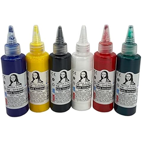 Batik Farben für T-Shirts. Batikfarben-Set 6x70 ml. Stofffarben-Set 6 Farben je 70ml. Tie-Dye Farben. Stofffarbe Cover