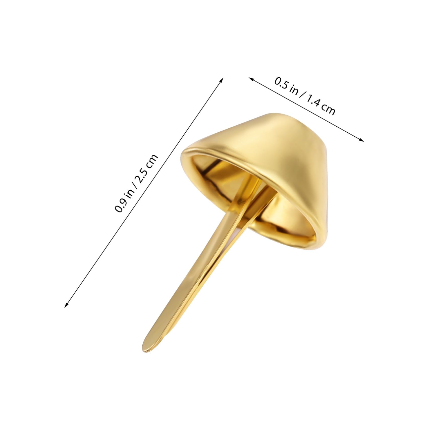 SHINEOFI 200piezas Remaches para Pies de Bolso Cono Cabeza de Clavo para Manualidades de Cuero Hacer Bolsos y Carteras