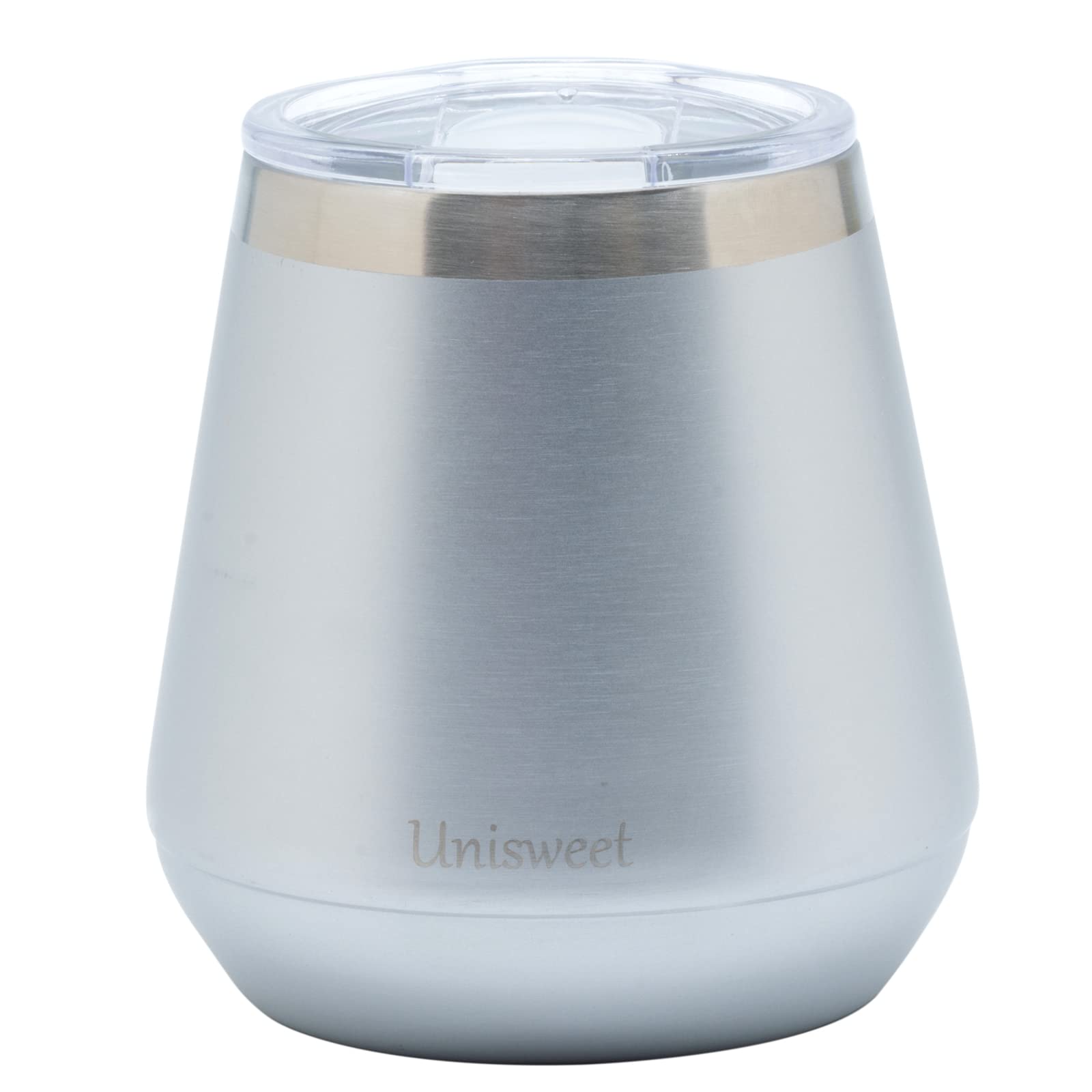 UNISWEET Wine Tumblers 8.5 Oz Insulated Wine Tumbler With Lid Stainless Steel Stemless Cup Double Wall Insulated Wine Glass for Coffee Wine Cocktails Champaign