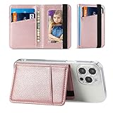 TopFunny Phone Wallet Stick on for Phone Case, Credit Card Holder for Back of Phone Cases Flip Leath