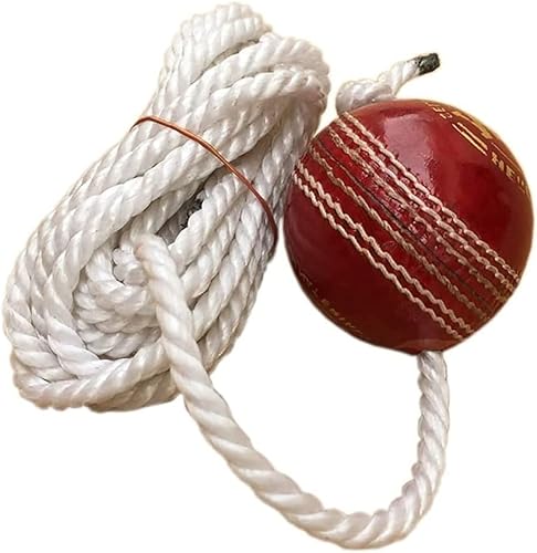 Miniatura 2 de AnNafi Bola colgante para práctica, golpear y entrenar  Bola colgante de temporada con cuerda IBall con un cordón bola colgante de cricket fabricada