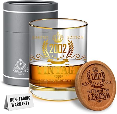 Kies Gift® Retirement Gifts for Men and Women Whiskey Glass Birthday Gifts Funny Gifts for Dad Uncle Gifts for Grandad Gifts for Dads Gifts for Women 60th Birthday Gifts for Grandma Popular Gifts