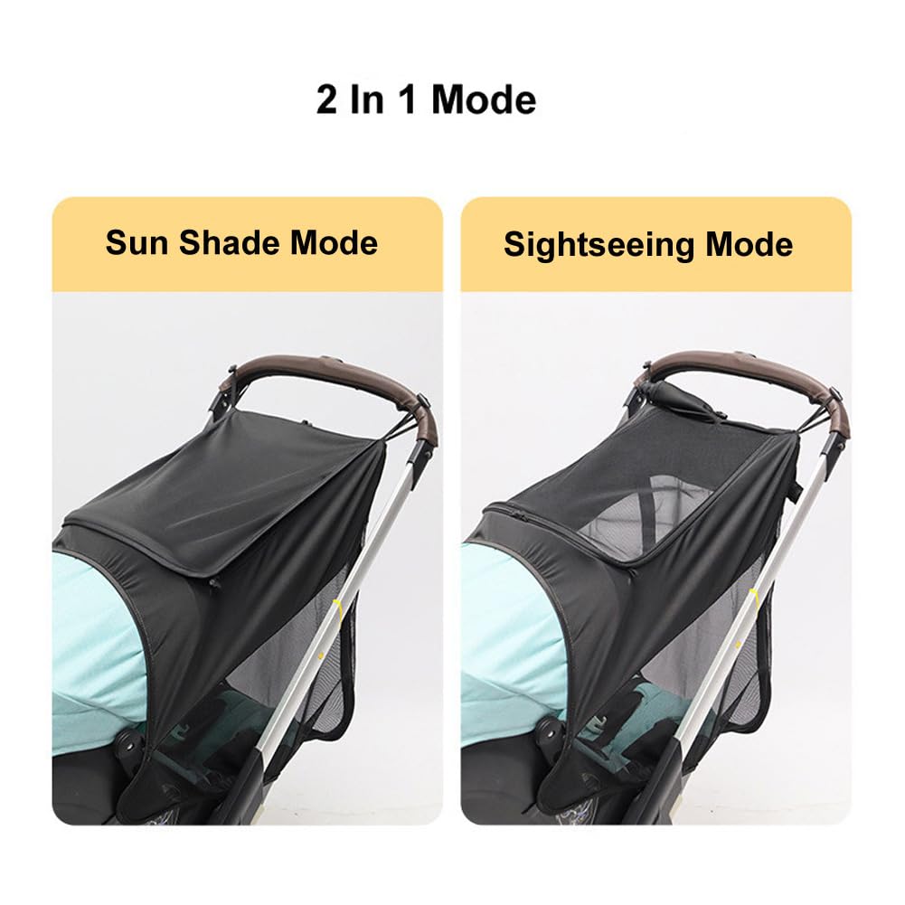 Toldo 2 en 1 para cochecitos DOONA para cochecito de bebé y asiento de coche, extensión de protección UV, cubierta solar, sombrilla de cobertura completa de 360°, toldo de protección solar