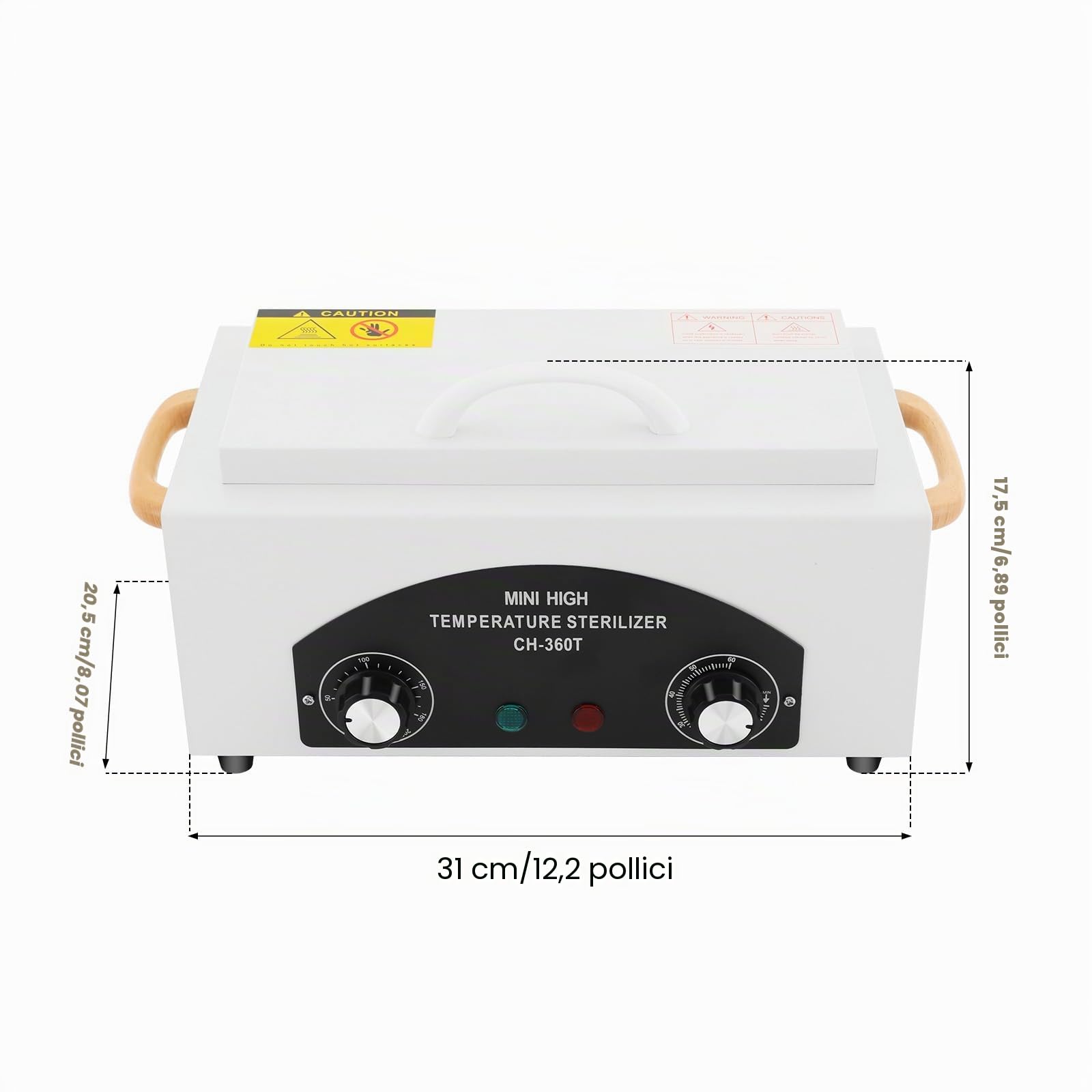Mini sterilizzatore ad alta temperatura display digitale autoclave armadio 2 l sterilizzatore per la disinfezione degli attrezzi con timer 50-200℃ regolabile per strumenti cosmetici
