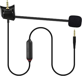 Boom マイクケーブル QC35 交換用コード Bose QuietComfort 35 & QuietComfort 35II(QC35II)ヘッドホン用 ゲーミングマイク ミュートスイッチ付き PC ノートパソコン PS4 PS5 Xbox Oneコントローラー用