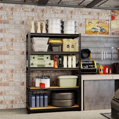 Garage Storage Shelves 72'',Ajustable Garage Shelving Units, Storage Shelves Heavy Duty, Metal Shelving for Basement, Warehouse, Workshop, Pantry, Closet, 2400 LBS, 16" D x 35.5" W x 72" H - Image 3