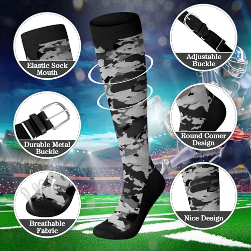 Haysandy Baseball Socks Youth Dicital Camo Baseball or Softball Socks and Belt Set Softball Belt for Boys Girls2