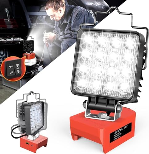 AUTOJARE 4 Zoll Akku Lampe - Kompatibel Mit Einhell 18V 48W