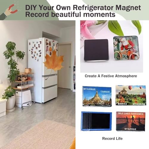 Button Maker Supplies - 100/500/1000 Sets for Rectangular Badges, Includes Metal & Plastic Covers, Clear Film - Perfect for Fridge Magnets and DIY Projects