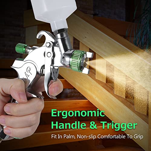 ERYUE Pulverizador de tinta,Pistola de pulverização de ar de alimentação por gravidade Mini pistola