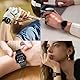 PDSQL Edelstahl Mesh Uhrenarmband, Metall Ersatz Armband Edelstahlarmband mit Magnetverschluss Smartwatch Schnellverschluss Watch Uhren Ersatzband Für Damen Herren (Schwarz, 20mm)