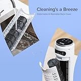 LEVOIT 20dB Silent Tower Fan, 26ft/s Powerful Cooling Fan with DC Motor, 26W Energy, Remote Control, 4 Modes 12 Speeds 12H Timer, Advanced Sleep Mode, Front Display, 90° Oscillation - Image 7