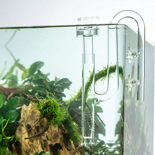Image of FZONE Aquatic Glass Lily Pipe Set with Lily Skimmer Inflow and Lily Outflow for Aquarium Filter 1 /2''(12 /16mm) Tubing