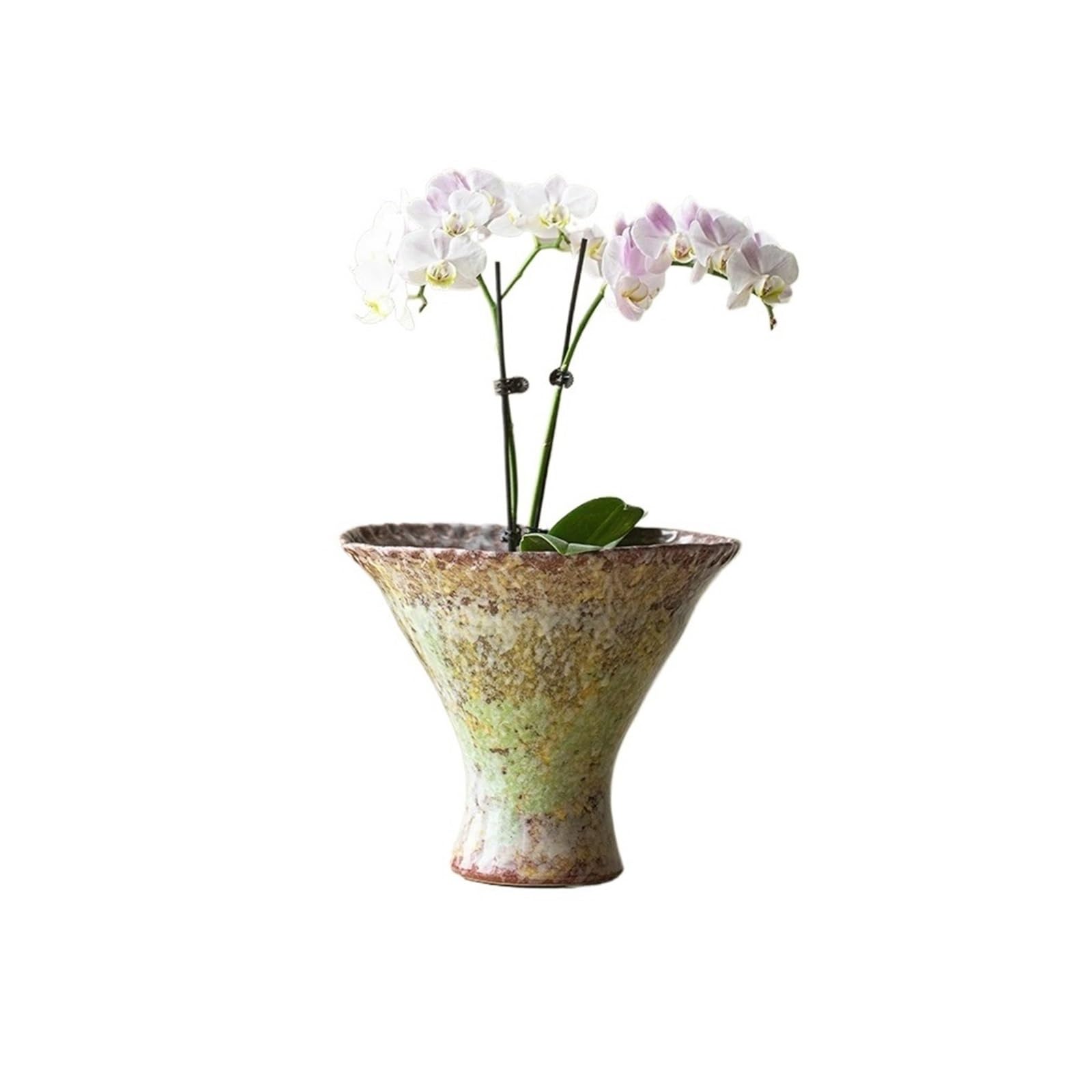 Z4T8M2K6G5 Indoor Plant Pots Colorful Glazed Ceramic Flower Pots, Suitable For Indoor Orchids And Phalaenopsis, Made Of Clay Garden Planters