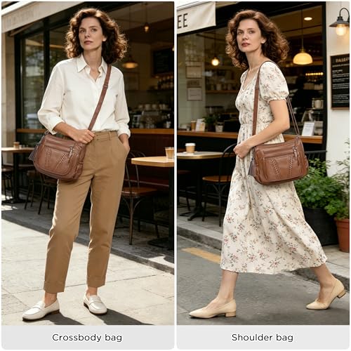 Image of VOLGANIK ROCK Crossbody Bag for Women with Tassel Ladies Soft PU leather Purses and Handbag Pocketbooks