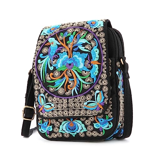 Goodhan Vintage Women Mini Crossbody Bag Cellphone Pouch Small Handbag Coin Purse, Bigger Version - Thumbnail 2