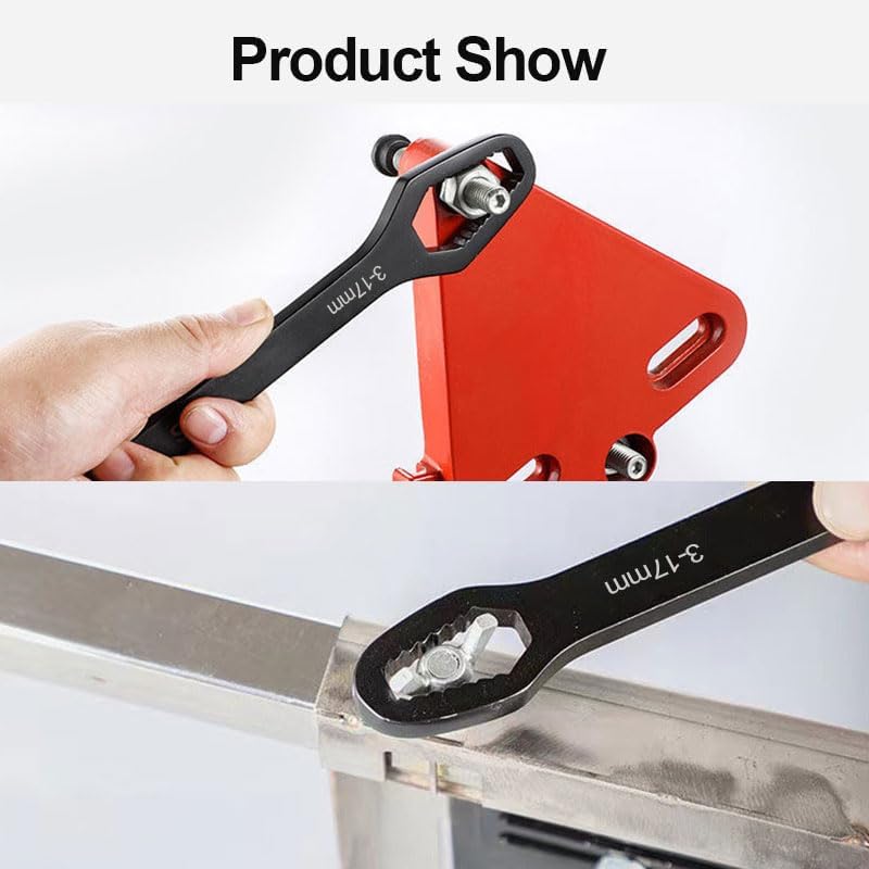 Miniatura 2 de Llave universal, llave Torx multifuncional de 0.118-0.669 in, herramienta de autoapriete de doble extremo para montar al aire libre o reparación de