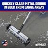 Master Magnetics Magnetic Sweeper with Wheels - Mini Push-Type with Release and Telescoping Handle - Powerful Magnetic Tool for Yard - Pick Up Nails and Other Metal Debris - Strong 35 lb Pull - 13