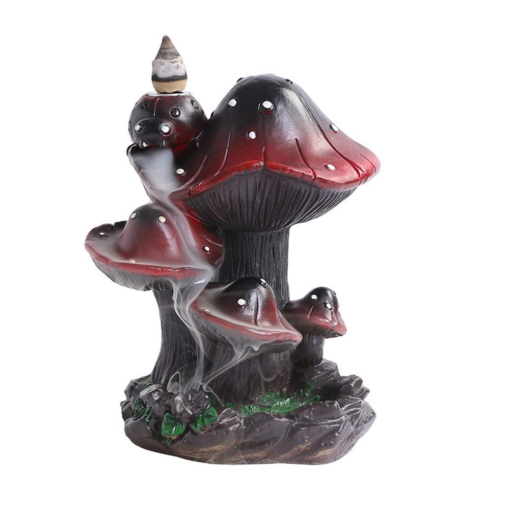 Brûleur d'encens backflow champignon cascade aromathérapie