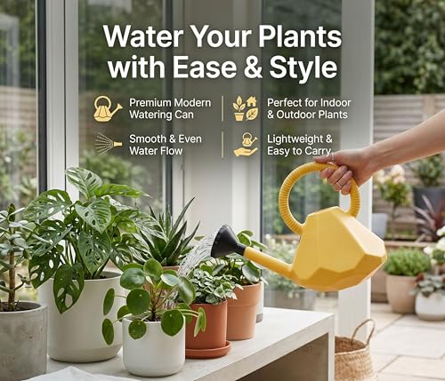 Image of Chipku 3.5 Litre Garden Watering Can with Sprinkler Nozzle | Durable Lightweight Plastic Water Can for Home, Balcony & Outdoor Plants | Easy Pour Long Spout
