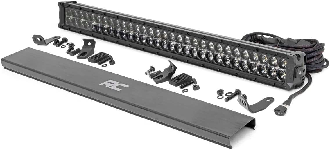 Rough Country 30" Black Series Dual Row CREE LED Light Bar | White DRL - 70930BD