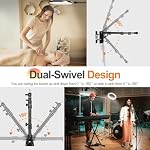 Ring Light Wall Mount- 41.7in/106cm, Adjustable Wall Mount Triangle Boom Arm with 180° Flexible Rotation, for Photography Strobe Light, Monolight, Softbox, Reflector, Studio Video Light