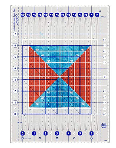 QuiltCut Strip Savvy Mini Square Up Slotted Quilting Ruler, QC3-MSU (8½" x 12")