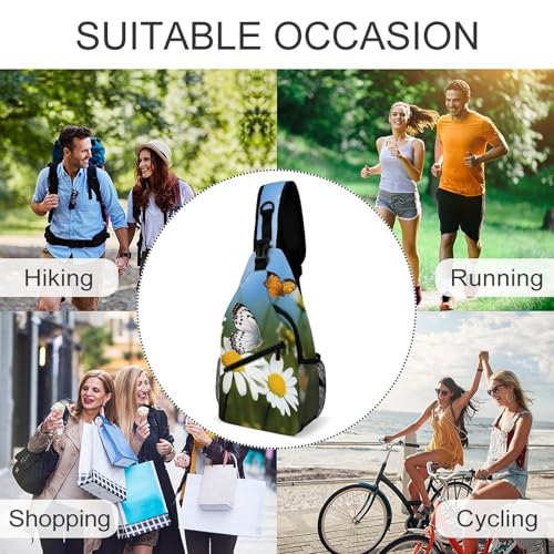 Mochila tipo sling blanca para deporte y senderismo miniatura 6