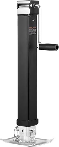 Miniatura 9 de VEVOR Soldadura directa cuadrada de alta resistencia de 8000 libras en gato de RV, elevación de 15-14 pulgadas, pata de caída ajustable, para